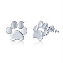  earrings 925 sterling silver paw dog animal zirconia small earrings for women original thumb200