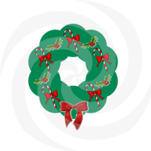 Candy Cane Wreath-Digital ClipArt-Art Clip-Gift Tag-Tshirt-Holiday-Noteb... - $93.67 MXN