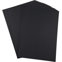 Black Cardstock Paper 20 Sheets 250Gsm Thick Black Card Stock Paper For Diy Art  - £10.17 GBP