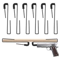6 Pack Gun Safe Pistol Hangers Handgun Rack Organizer for Storage Displa... - $22.35