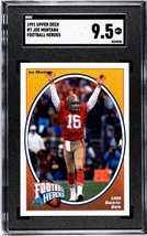 Joe Montana* 1991 Upper Deck #7/9 Football Heroes Card 1989 Back-To-Back SGC 9.5 - £112.10 GBP