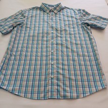 Duluth Trading Co. Men&#39;s Plaid Button-Down Collar Shirt Short Sleeve Siz... - $10.39