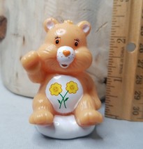 Care Bears Friend Bear 2.5” Sitting on Cloud Figurine 2004 Flowers Plastic - $5.81