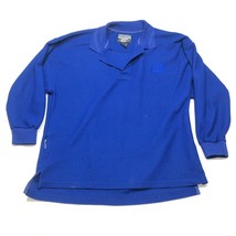 Vintage Boss by IG Design Polo Rugby Shirt Mens L Blue Chest Logo Long Sleeve * - £13.24 GBP