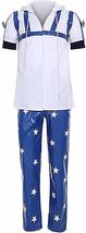 ZYHCOS Imitation Leather Blue Stars Pants Men&#39;s Suit for Halloween Costu... - $88.19