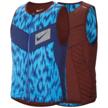 Nike AeroLayer Wild Running Puffer Vest Red Blue CU6058-624 Jogging Reversible - £48.70 GBP