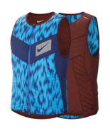 Nike AeroLayer Wild Running Puffer Vest Red Blue CU6058-624 Jogging Reve... - £47.12 GBP