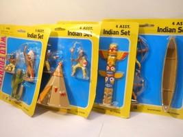 Wild Frontier Western Toys Pretend Play Indian Sets 4 Diff asst Sets Nat... - $12.86