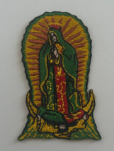 VIRGIN MARY IRON ON PATCH Our Lady of Guadalupe Roses Embroidered Applique - £6.14 GBP