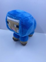 2017 Earth Mojang Jinx Minecraft Stuffed Plush Minecon Blue Baby Sheep 6&quot; Lamb - $9.85