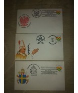Lot Of 3 Pope John Paul II Papal Visit Station Cancelled Stamp Envelope ... - £15.57 GBP