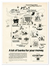 Print Ad Kansas City MO Charter Banks Illustration Vintage 1973 Advertis... - $13.37 CAD