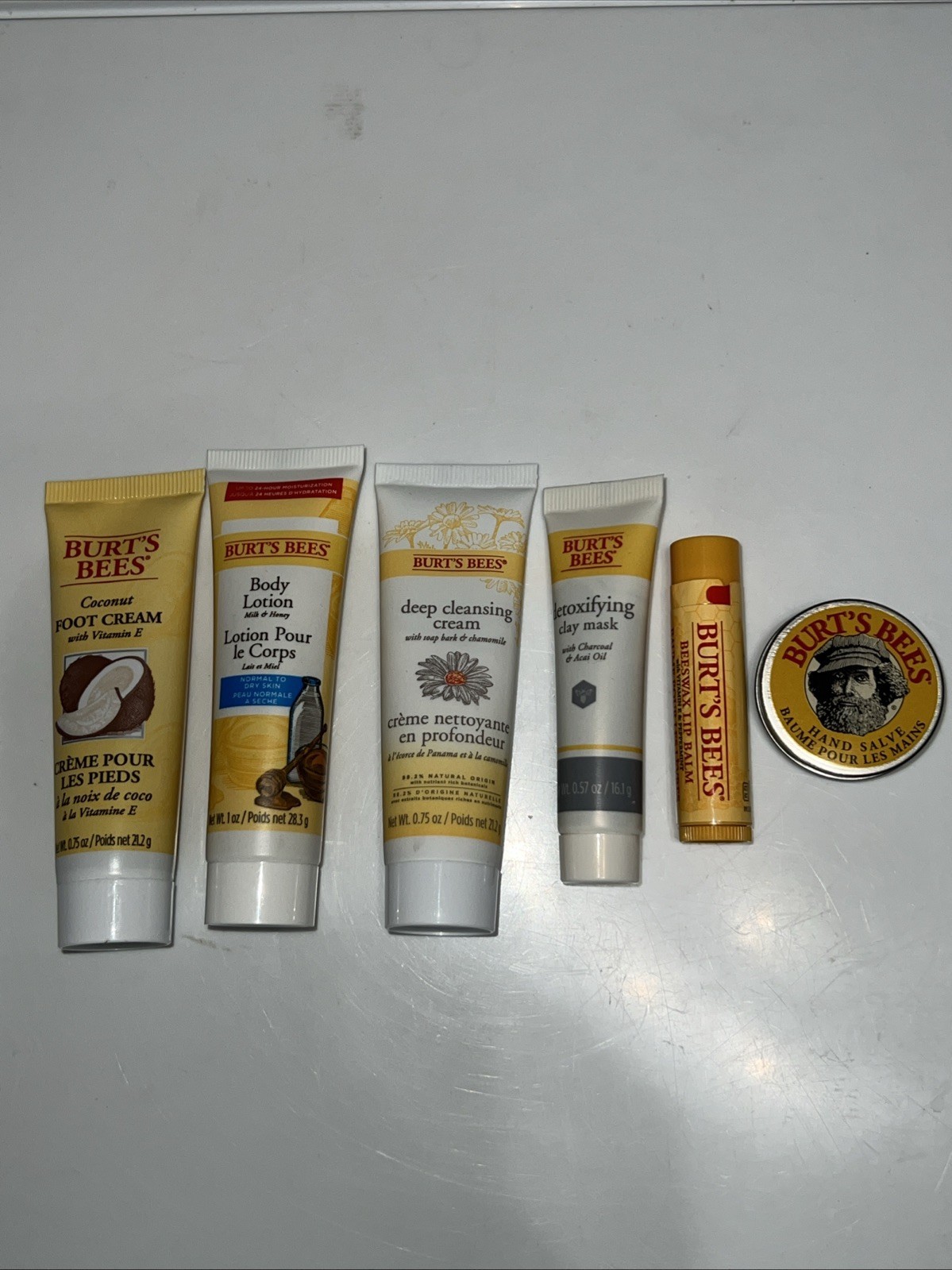 Lot Of Burt’s Bees Creams Foot Body Face Cleanser Face Masks Lip Balm Ha... - $12.86