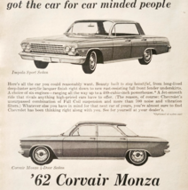 1962 Chevrolet Impala Corvair Monza Advertisement Automobilia Chevy DWF28 - $24.99