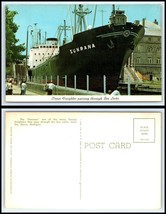 MICHIGAN Postcard - Sault Ste Marie, Soo Locks, Freighter Sunrana P33 - £3.10 GBP