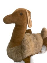 Vintage Llama Alpaca Plush Animal Large 21&quot; long Jumbo Plush marble eyes - £31.64 GBP