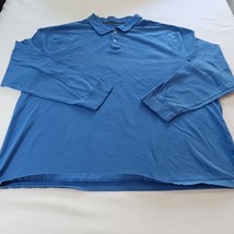 Saddlebred Men&#39;s Blue Cotton Big &amp; Tall Polo Shirt Long Sleeve Size 3XLT - $229.39 MXN