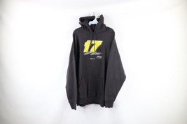 Vintage NASCAR Mens XL Faded Spell Out Matt Kenseth Hoodie Sweatshirt Black - £51.79 GBP