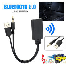 Universal Auto Car Parts Wireless Bluetooth AUX Audio Receiver Adapter Kit Black - £26.94 GBP