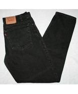 Vintage LEVIS 550 Black Men&#39;s Relaxed Fit Tapered Leg DENIM JEANS 35 33 ... - $90.25 CAD