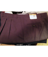 World Class Traveler Slacks. Pleated Front Brown 52 X 32 Big - £30.36 GBP