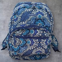 VHTF Vera Bradley Essential Backpack In Retired Blue Tapestry Pattern Ba... - $54.45