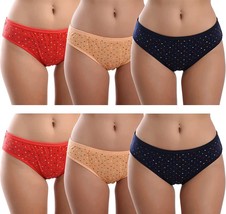 Panties Pack Of 6 Sets Women&#39;s Knicker Brief Hipster Underwear Bikinis P... - £14.40 GBP