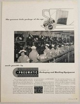 1955 Print Ad Pneumatic Packaging &amp; Bottling Equipment Tetley Tea Bag Line - $15.82