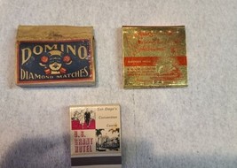 Vintage Matches U.S. Grant Hotel, Brass Rail Chop House, Domino Matches - $7.69