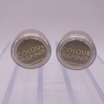 LOT OF 2 L&#39;Oreal Colour Spin Shimmering Eye Creme Eyeshadow GREEN PIECE ... - $13.85
