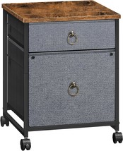 Rustic Brown And Gray Bfg21Wj01 Hoobro File Cabinet, 2-Drawer, For Home ... - $51.94