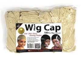 Beauty Town Wig Cap 100 Pieces Bulk Bag - Beige, Secures your hair, long... - £17.69 GBP