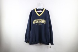 Deadstock Vintage 90s Mens XL Spell Out University of Michigan Pullover Jacket - £54.40 GBP