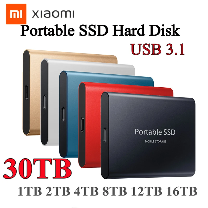 Sporting A 1TB 2TB Protable SSD 2TB 4TB Type-C 500GB External Hard Drive Usb 3.1 - £27.97 GBP