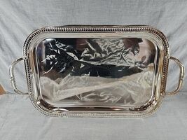 International Silver Co. Silverplated Tray w/Handles 20.5&#39;&#39; w/Box, Vintage  - $365.35 MXN