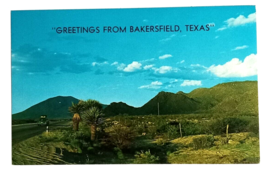 Greetings from Bakersfield Texas Scenic View Old Car TX UNP Postcard c1960s - £7.98 GBP