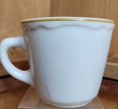 Vintage Homer Laughlin Restaurant Ware Cup Mug White Gold Stripe - €19,60 EUR