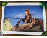 1994 Chris Archilleos Ranger With Horse On Beach Fantasy Art Print 23 1/... - £110.78 GBP