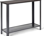 Metal Frame With Wood Top, 2-Tier Nightcore Console, Occasional Sofa. - £50.60 GBP