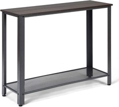 Metal Frame With Wood Top, 2-Tier Nightcore Console, Occasional Sofa. - £56.37 GBP