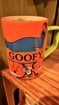 Walt Disney World Goofy Orange Green White Ceramic Mug 14 oz NEW image 1