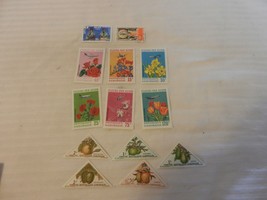 Lot of 13 Gabon Stamps, 1961, 1970, 1971, Flowers, Planes, Plants - £13.54 GBP