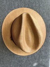 Tommy Bahama Tan Straw Fedora Hat - Classic Summer Style, New with Minor Defects - £34.26 GBP