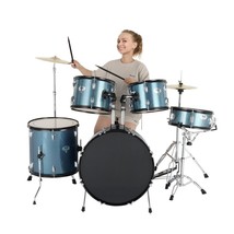 Ktaxon 22&#39;&#39; 5 Piece Complete Adult Drum Set Kit w/ Throne Cymbal Stick P... - $400.99