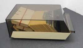 Vintage Rolodex Covered File 2.25&quot;x4&quot; Index Cards w/dividers extra cards... - £18.62 GBP