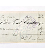 1912 Kineo Trust Company Bank Check E.A. Sampson Dover Maine Signed 985 ... - €17,15 EUR