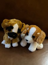 Lot of Ty Brown &amp; White Plush BRUTUS &amp; BARKER Puppy Dog  Stuffed Animals... - £8.93 GBP