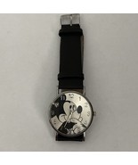 Preowned Grey Large Numeral Mickey Mouse Quartz Watch - Black Strap - €13,11 EUR