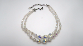 Vintage Multi Strand Iridescent Bead Necklace 14&quot; - 16.5&quot; NB5 - $344.53 MXN