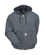 NEW Carhartt Men&#39;s Light Gray Zip-Up Hooded Jacket Model J140-GVL Size X... - £78.72 GBP